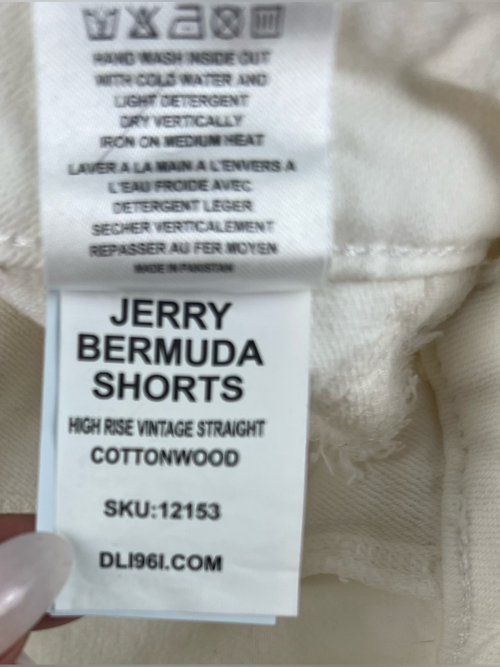 DL 1961 Jerry Bermuda Shorts High Rise Raw Hem - Picture 6 of 11